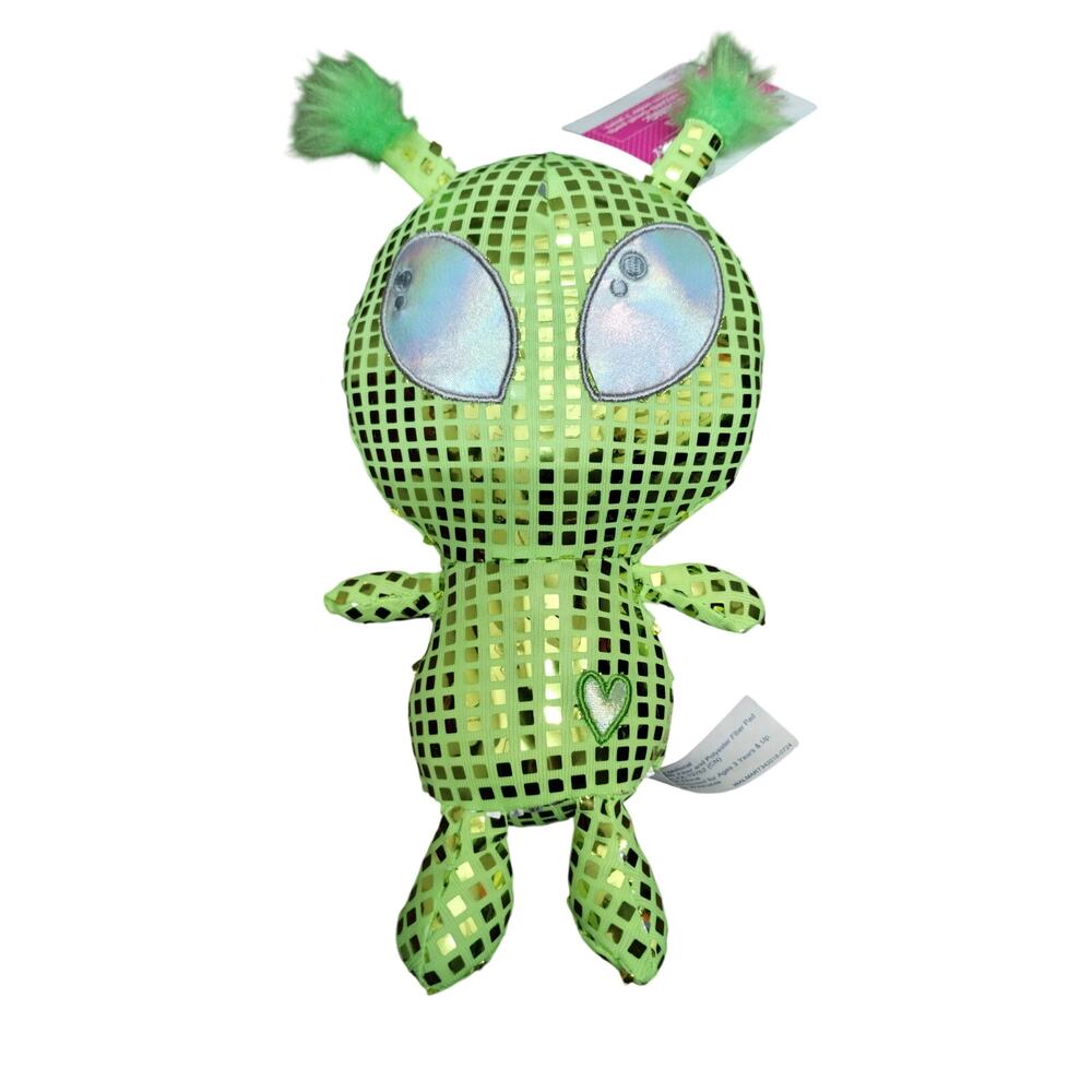 NWT Green Alien Celebrate! Plush Walmart Shimmer Shiny Stuffed Animal
